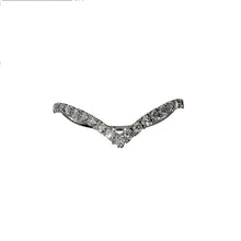 Load image into Gallery viewer, "V" Chevron Ring in White Gold