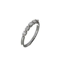 Load image into Gallery viewer, East-West Emerald Cut Diamond Band in 18K White Gold