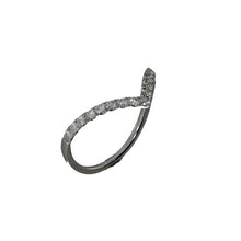 Load image into Gallery viewer, "V" Chevron Ring in White Gold