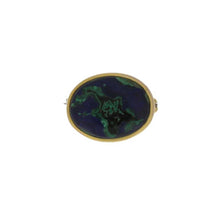 Load image into Gallery viewer, Azurite and Malachite Brooch