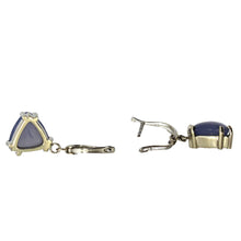 Load image into Gallery viewer, Blue Chalcedony Dangle Earrings