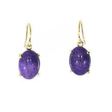 Load image into Gallery viewer, Sugilite Earrings in Yellow Gold