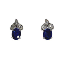 Load image into Gallery viewer, Blue Sapphire Lover Earrings