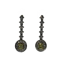 Load image into Gallery viewer, Astonishing Yellow and White Diamond Dangles