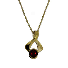 Load image into Gallery viewer, Custom Ribbon Pendant With Rhodolite Garnet