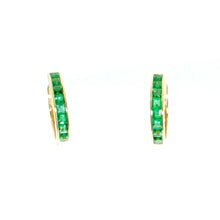 Load image into Gallery viewer, Emerald Hoops
