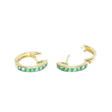 Load image into Gallery viewer, Emerald Hoops
