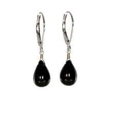 Load image into Gallery viewer, Black Spinel Teardrop Dangles