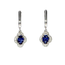 Load image into Gallery viewer, Four Lobed Sapphire Dangles