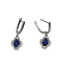 Load image into Gallery viewer, Four Lobed Sapphire Dangles
