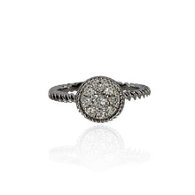 Load image into Gallery viewer, Cluster Diamond Ring With Rope Shank