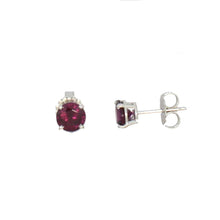 Load image into Gallery viewer, Rhodolite Garnet Stud Earrings