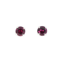 Load image into Gallery viewer, Rhodolite Garnet Stud Earrings