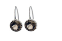 Load image into Gallery viewer, Toby Pomeroy Sterling Silver Short Comet Earrings with Smoky Quartz