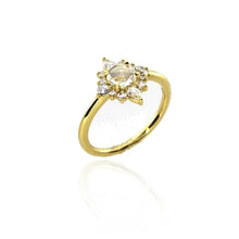 Load image into Gallery viewer, Rose-Cut Diamond Lumiere Vintage Inspired Engagement ring