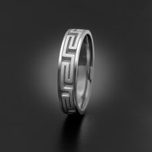 Load image into Gallery viewer, Studio 311 Narrow Greek Key Wedding Band