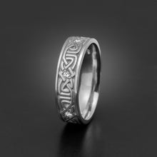Load image into Gallery viewer, Studio 311 Narrow Labyrinth With Gemstones Wedding Band