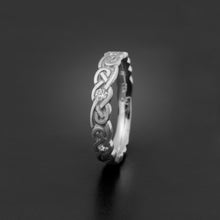Load image into Gallery viewer, Studio 311 Narrow Borderless Infinity Knot With Gemstones Wedding Band
