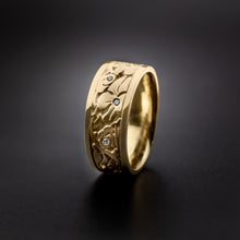 Load image into Gallery viewer, Studio 311 Wide Cherry Blossom w/ Gemstones Wedding Band