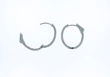 Load image into Gallery viewer, Inside Out White Gold Hoops