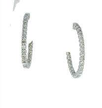 Load image into Gallery viewer, Inside Out White Gold Hoops
