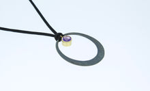 Load image into Gallery viewer, Toby Pomeroy 34 mm Sterling Silver Oval Eclipse Pendant with Amethyst