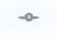 Load image into Gallery viewer, Rose Cut Sapphire Halo Ring