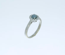 Load image into Gallery viewer, Rose Cut Sapphire Halo Ring