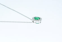Load image into Gallery viewer, Emerald With Halo Pendant