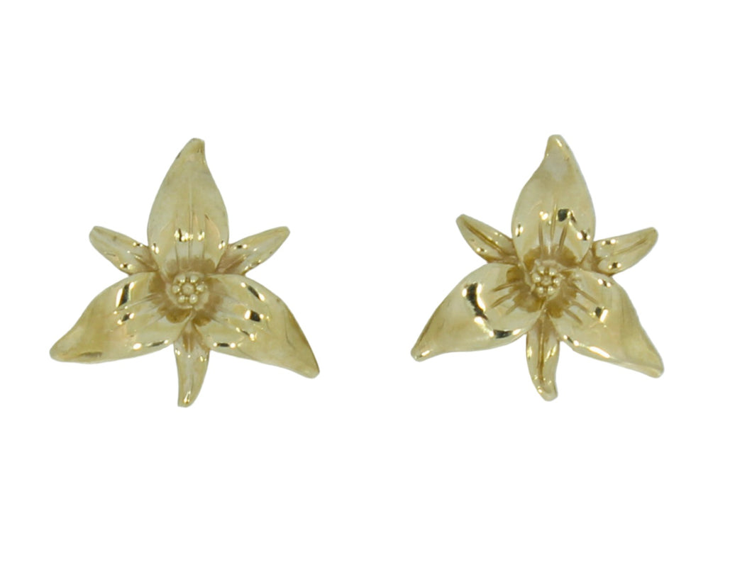 Trillium Flower Earrings