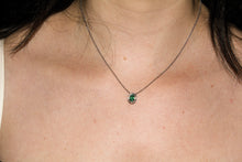 Load image into Gallery viewer, Emerald With Halo Pendant
