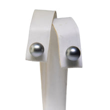 Load image into Gallery viewer, 9 mm Black Tahitian Pearl Studs