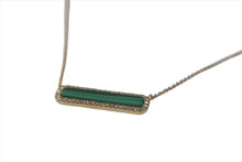 Load image into Gallery viewer, Malachite Bar Necklace