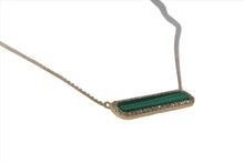 Load image into Gallery viewer, Malachite Bar Necklace