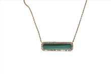 Load image into Gallery viewer, Malachite Bar Necklace
