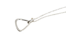 Load image into Gallery viewer, Three dimensional Diamond Triangle Pendant
