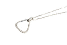 Load image into Gallery viewer, Three dimensional Diamond Triangle Pendant