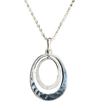 Load image into Gallery viewer, Toby Pomeroy 24mm Sterling Silver Lunar Oval Eclipse Pendant