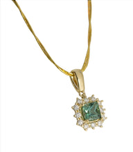 Load image into Gallery viewer, Cushion Cut Green Tourmaline Pendant