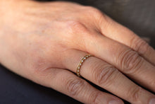 Load image into Gallery viewer, Interlocking Wavy 14K Yellow Gold Diamond Eternity Bands