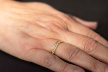 Load image into Gallery viewer, Interlocking Wavy 14K Yellow Gold Diamond Eternity Bands