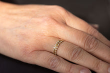 Load image into Gallery viewer, Interlocking Wavy 14K Yellow Gold Diamond Eternity Bands