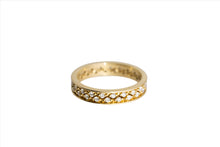 Load image into Gallery viewer, Interlocking Wavy 14K Yellow Gold Diamond Eternity Bands