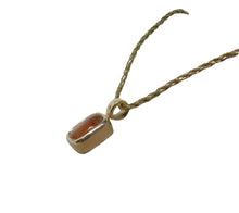 Load image into Gallery viewer, One-of-a-Kind Orangey-Pink Chalcedony Cabochon Pendant in 14K Yellow Gold