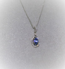 Load image into Gallery viewer, Benitoite and Diamond Pendant