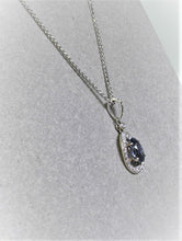Load image into Gallery viewer, Benitoite and Diamond Pendant