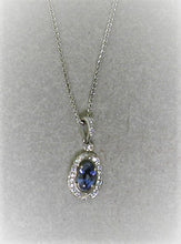 Load image into Gallery viewer, Benitoite and Diamond Pendant
