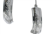 Load image into Gallery viewer, Fancy White Gold Hoops