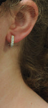 Load image into Gallery viewer, Two Tone Diamond Hoops