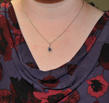 Load image into Gallery viewer, Benitoite and Diamond Pendant